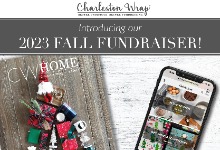 Charleston Wrap 2023 Fall Fundraiser picture with a magazine and phone