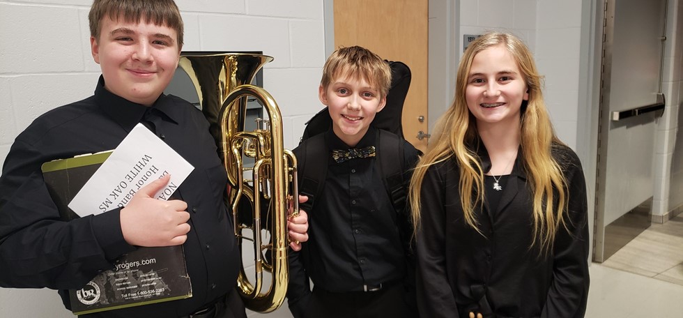 White Oak students who are members of the Cincinnati Junior Youth Wind Ensemble 
