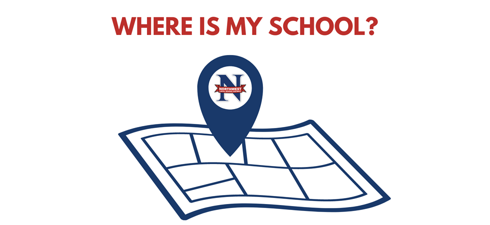 Where Is My School? Map with Northwest Local School District Logo